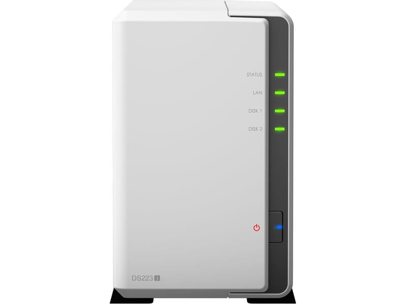 SYNOLOGY DS223j - Avec disque dur (HDD, 8 TB, Blanc)