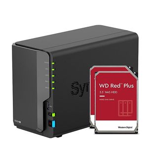 SYNOLOGY DS224+ - Con hard disk (HDD, 4 TB, bianco)