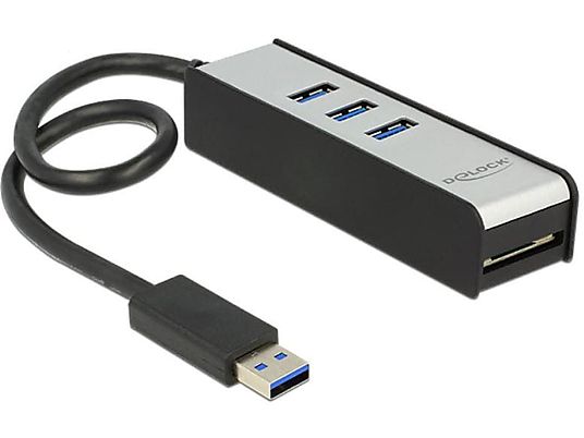 DELOCK 62535 - Combo USB Hub/Card Reader (Schwarz)