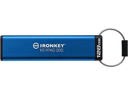 KINGSTON IronKey Keypad 200 - Chiavetta USB  (128 GB, Blu)