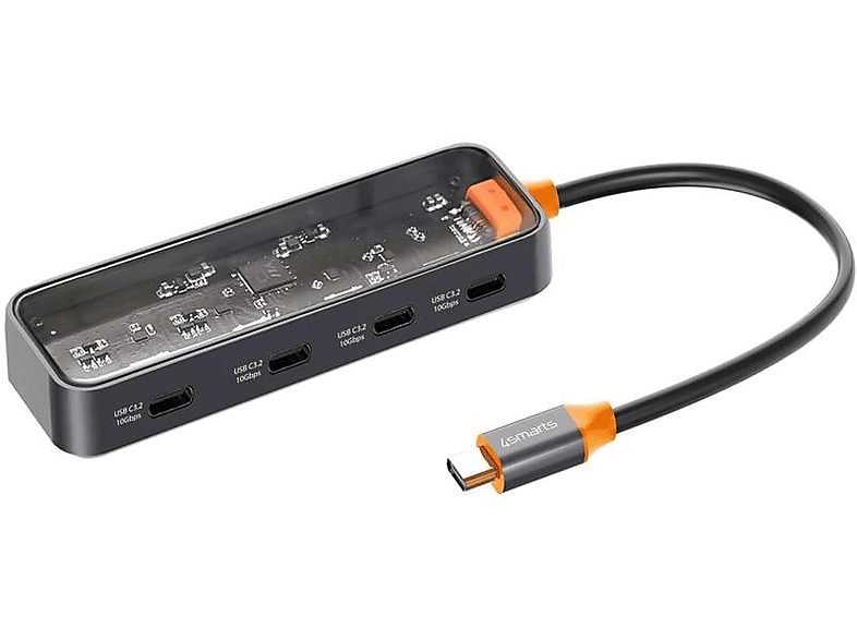 4SMARTS 540471 - USB-C Hub (Grau Orange)
