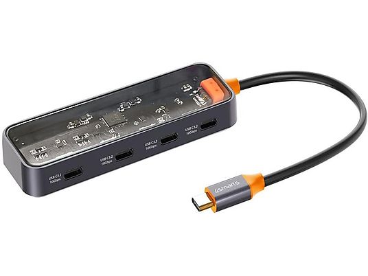 4SMARTS 540471 - USB-C Hub (Grau Orange)