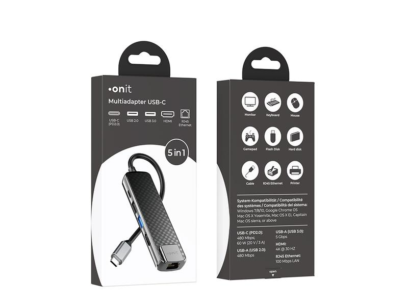 ONIT F00834 - Hub USB (Noir)