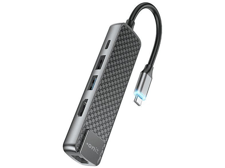 ONIT F00834 - USB Hub (Schwarz)