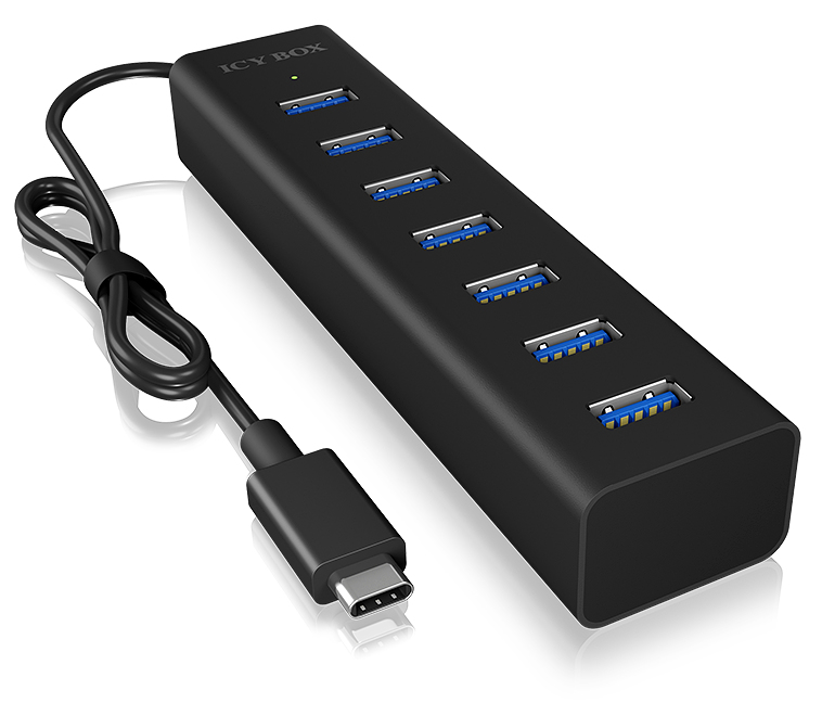 RAIDSONIC IB-HUB1700-C3 - Concentrateur USB (Noir)
