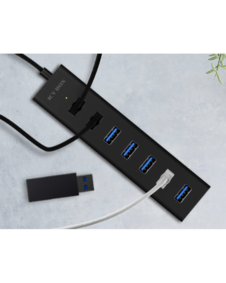 RAIDSONIC IB-HUB1700-U3 - USB 3.0-Hub (Noir)