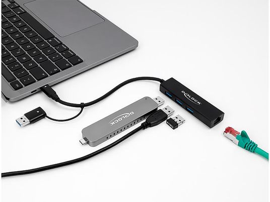 DELOCK 64149 - Hub USB (bianco)