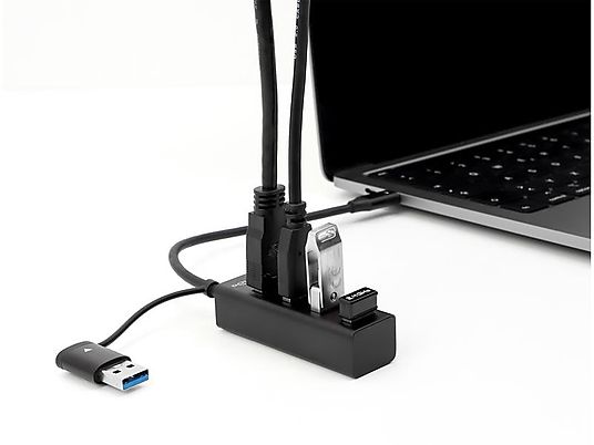 DELOCK 63828 - USB-Hub (Schwarz)