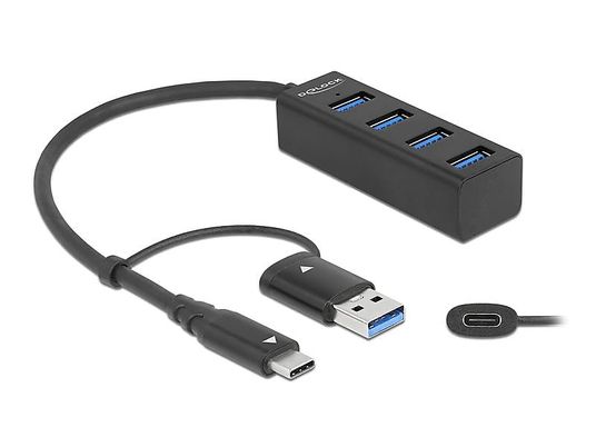 DELOCK 63828 - Concentrateur USB (Noir)