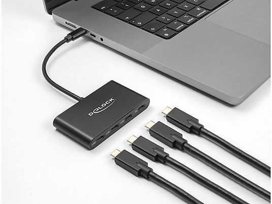 DELOCK 64174 - Dockingstation + USB Hub (Schwarz)