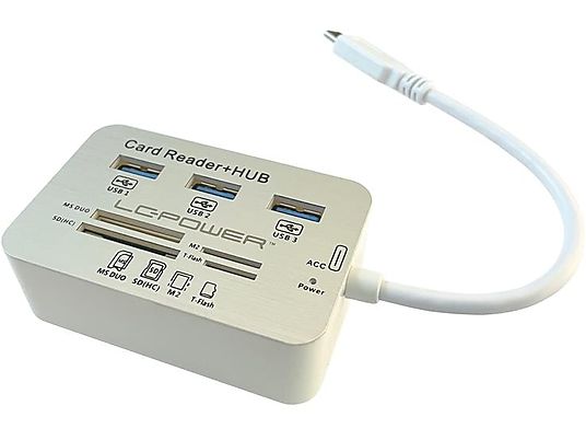 LC POWER LC-HUB-C-CR - Concentrateur USB (Blanc)