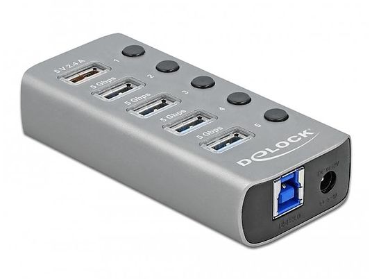 DELOCK 63262 - Hub USB (Grigio)