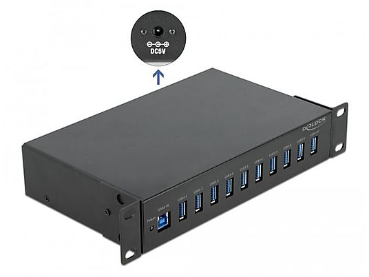 DELOCK 64112 - USB-Hub (Schwarz)