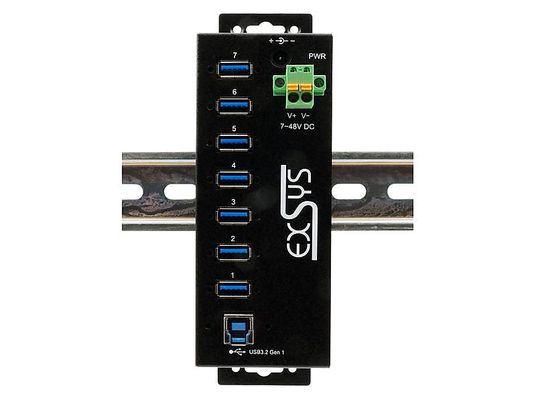 EXSYS EX-1187HMVS-2 - USB-Hub (Schwarz)