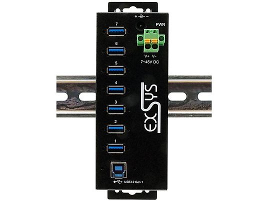 EXSYS EX-1187HMVS-2 - Concentrateur USB (Noir)