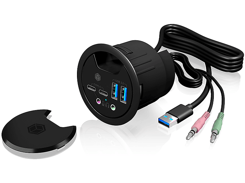 RAIDSONIC IB-HUB1403B - USB 3.0-Hub (Grau)