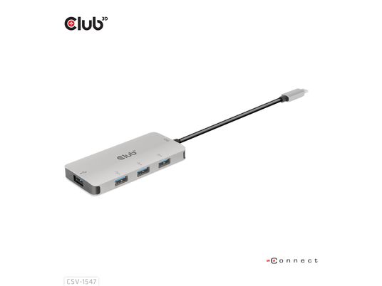 CLUB 3D CSV-1547 - Hub USB (Silver)