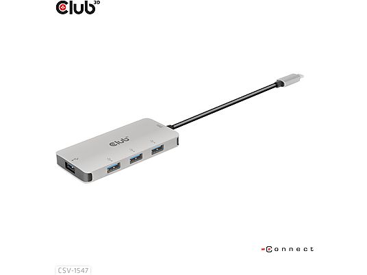 CLUB 3D CSV-1547 - USB-Hub (Silber)