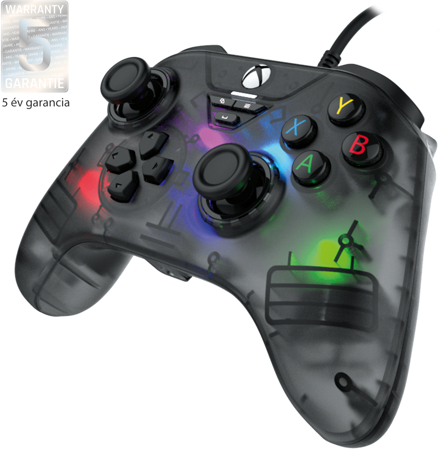 SNAKEBYTE GamePad RGB X vezetékes Xbox Series X/S kontroller, szürke