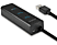 AXAGON USB 3.0 mini 4 portos USB HUB + hálózati adapter, 120 cm kábel, fekete (HUE-S2BP)