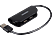 AXAGON 4 portos USB 2.0 HUB, 20 cm kábel, fekete (HUE-X4B)