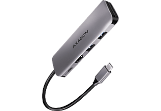 AXAGON USB 3.2 Gen1 Type-C multiport adapter, 5 Gbit/s, 2x USB-A, 1x HDMI 4K30Hz, SD/microSD olvasó (HMC-5)