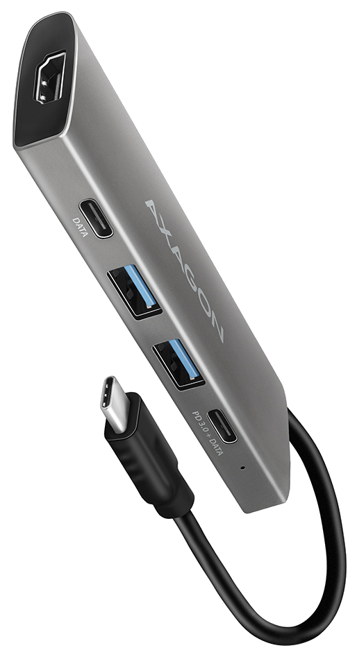 AXAGON USB 3.2 Gen2 Type-C multiport adapter, 10 Gbit/s, 2x USB-A, Type-C, 1x HDMI 4K30Hz (HMC-5G2)