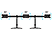 MULTIBRACKETS Triple L - Tischhalterung (Schwarz)