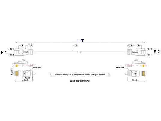 SLIM PKW-LIGHT-K6 10.0 - Netzwerkkabel, 10 m, Schwarz