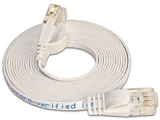 SLIM PKW-SLIM-KAT6 0.25 - Câble patch mince, 10 m, Blanc