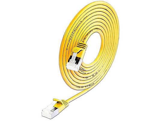 SLIM CABLE LAN SLIM CAT6A U/FTP 1.5M YELLOW - Cavo patch sottile, 1.5 m, Giallo