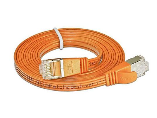 SLIM PKW-STP-SLIM-KAT6 0.5 OR - câble réseau, 0.5 m, 1000 Mbit/s, Rouge