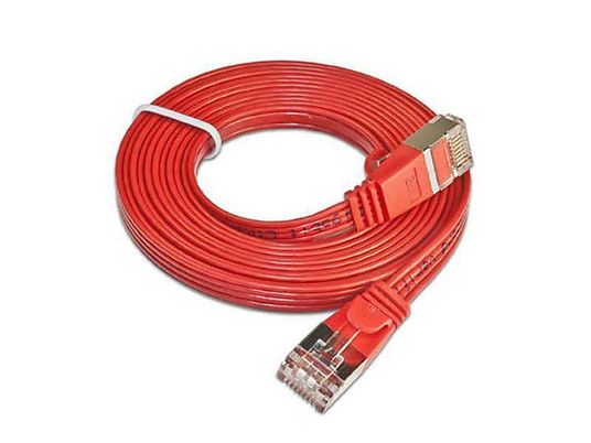 SLIM PKW-STP-SLIM-KAT6 3.0 RT - Netzwerkkabel, 3 m, 1000 Mbit/s, Rot