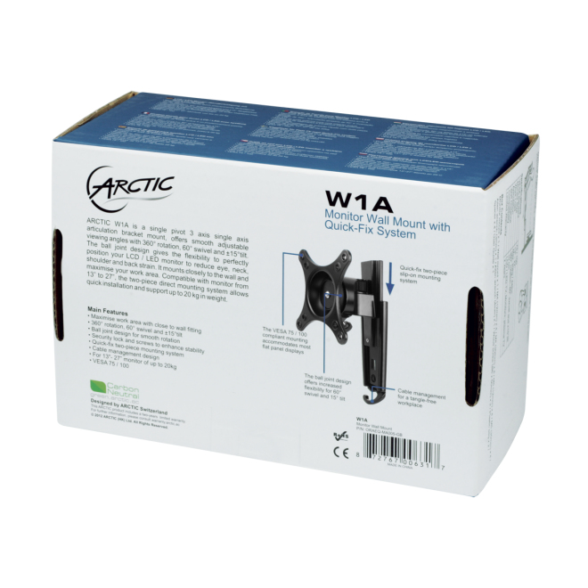 ARCTIC COOLING W1A - Support de table (Noir)