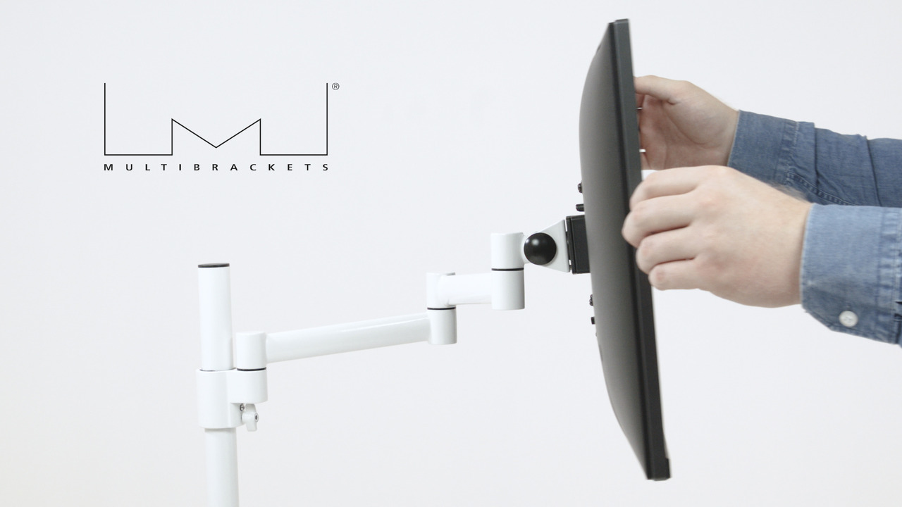 MULTIBRACKETS Officeline Single - Support de table (Argent)
