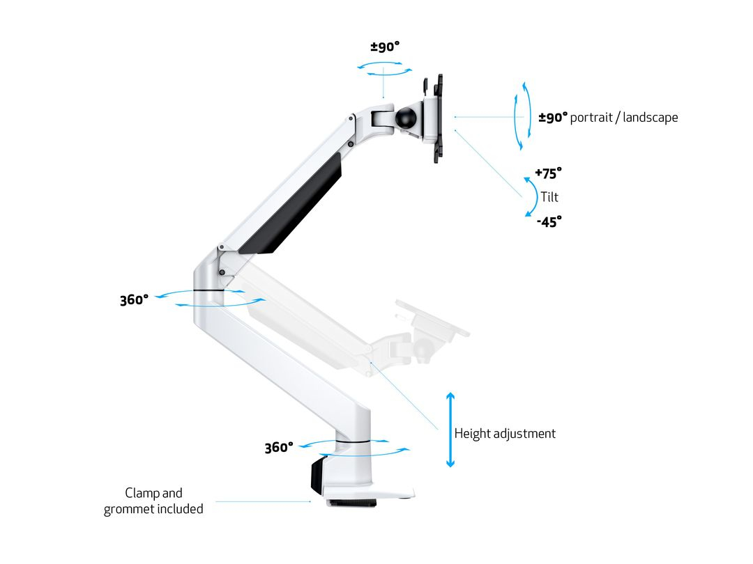 MULTIBRACKETS 5617 - Support de table (Blanc)