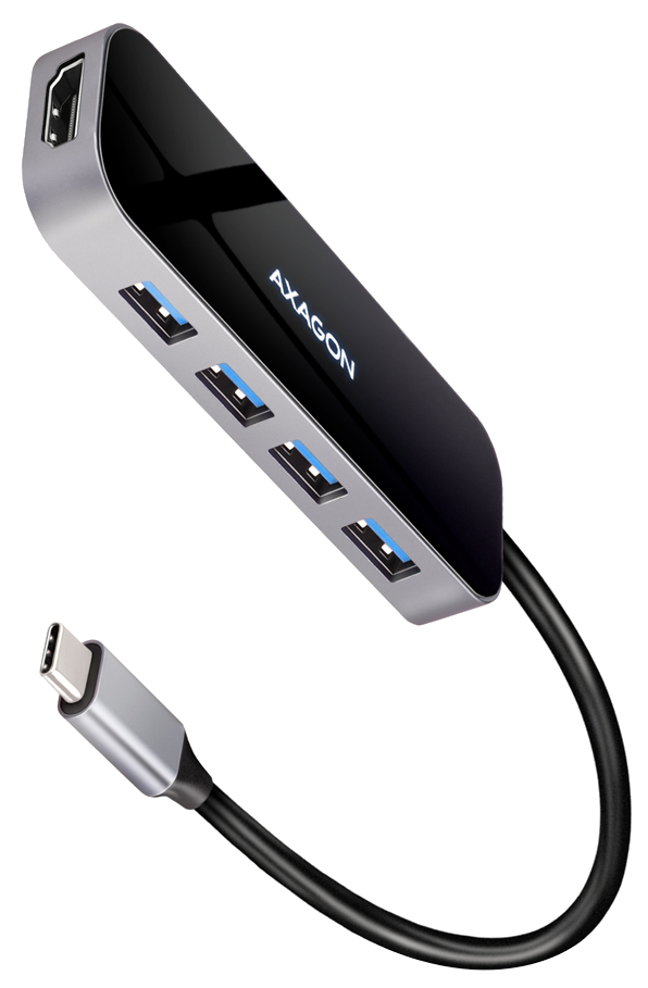 AXAGON USB 3.2 Gen1 Type-C multiport adapter, 5 Gbit/s, 4x USB-A, Type-C, HDMI 4K30Hz (HMC-6H4A)
