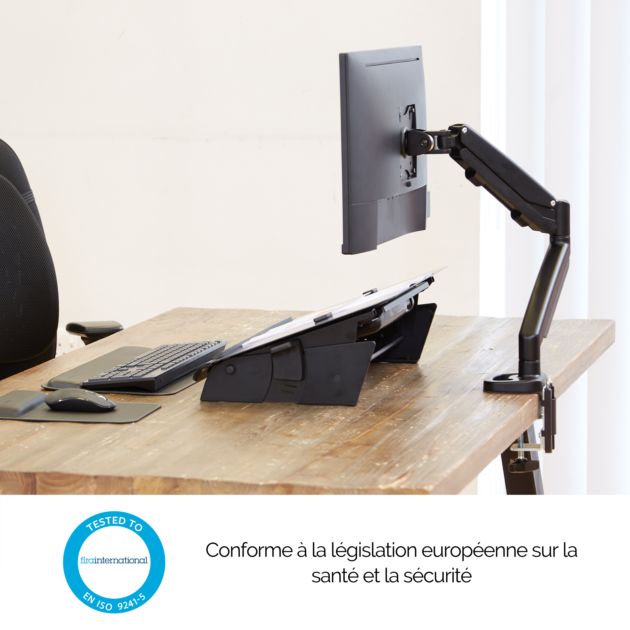 FELLOWES 9683101 - Pied de support (Noir)