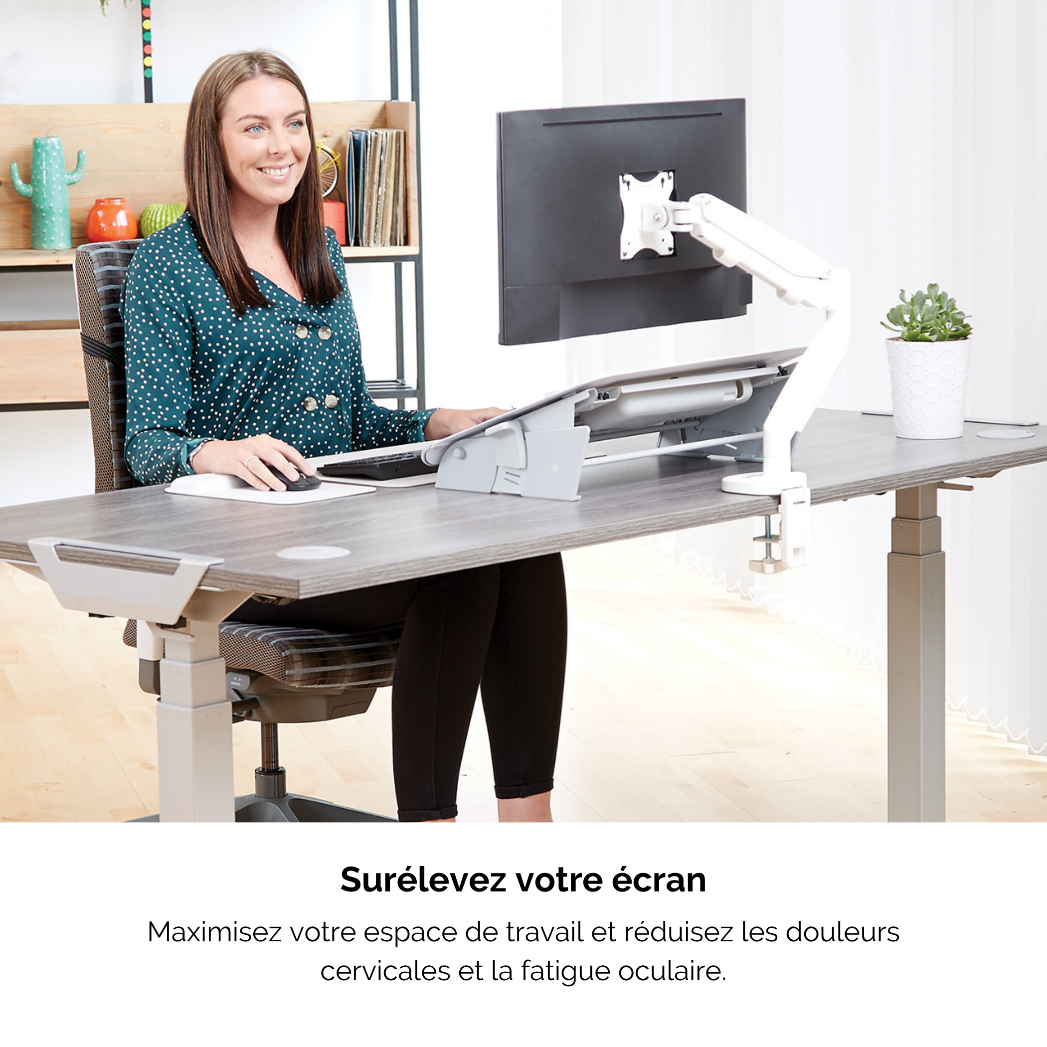 FELLOWES 9683201 - Support de table (Blanc)