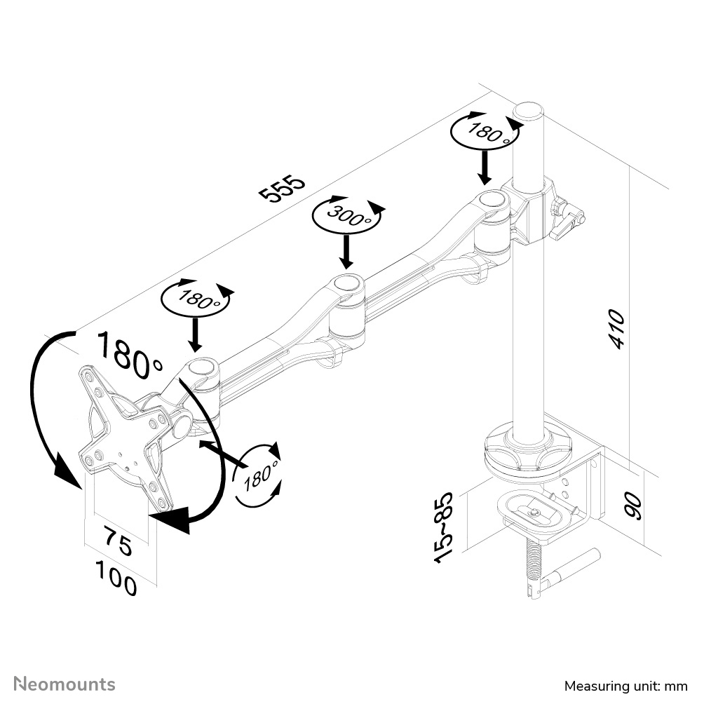 NEOMOUNTS FPMA-D1030 - Support pour écran (Argent)