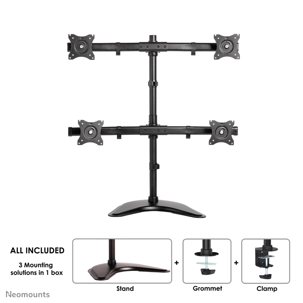 NEOMOUNTS NM-D335D4BLACK - Support de table (Noir)