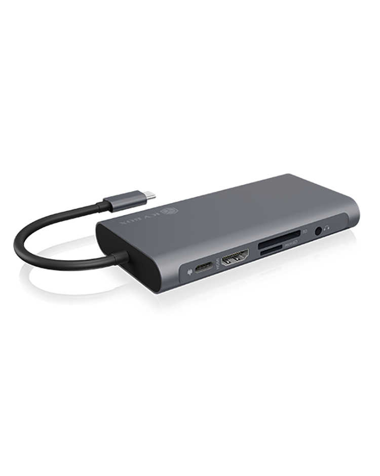ICY BOX IB-DK4040-CPD - USB-Dockingstation (Anthrazit / Schwarz)