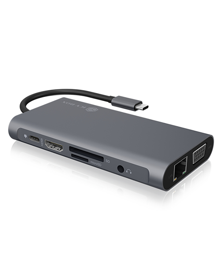 ICY BOX IB-DK4040-CPD - USB-Dockingstation (Anthrazit / Schwarz)