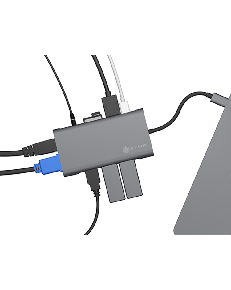 ICY BOX IB-DK4040-CPD - USB-Dockingstation (Anthrazit / Schwarz)