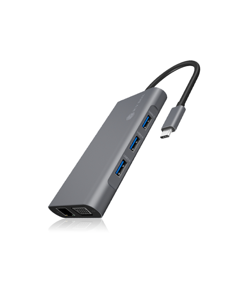 ICY BOX IB-DK4040-CPD - USB-Dockingstation (Anthrazit / Schwarz)