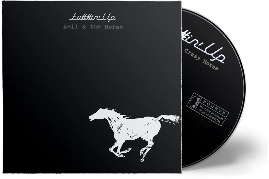 Fekete album borító fehér ló grafikával és szöveggel. CD jobbra. Szöveg: Euthin' Up Neil & the Horse.