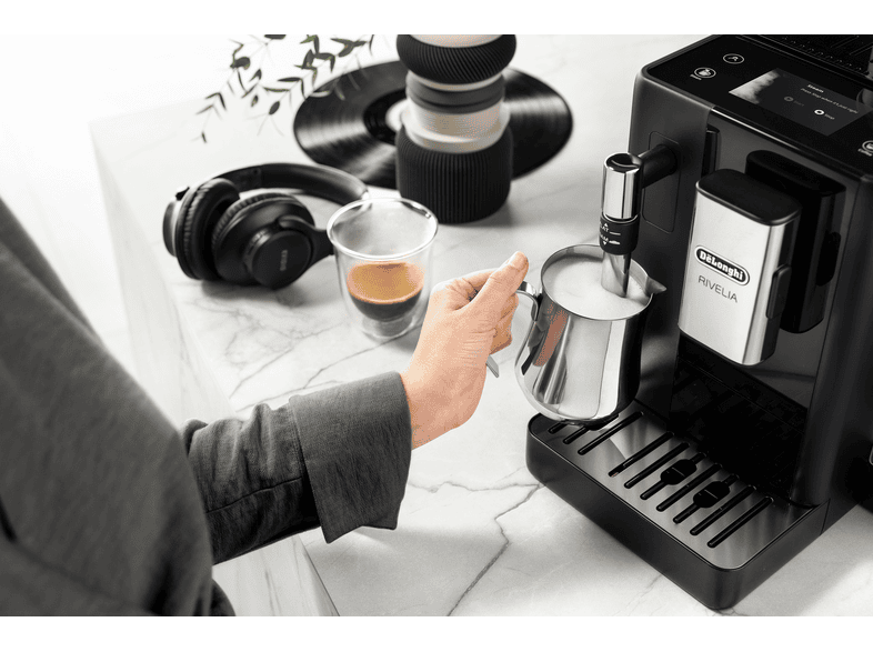 De'Longhi Exam 440.35 B RIVELIA Kaffeevollautomat (Onyx Black, Stahlmahlwerk, 19 bar) — Foto 5 von 5