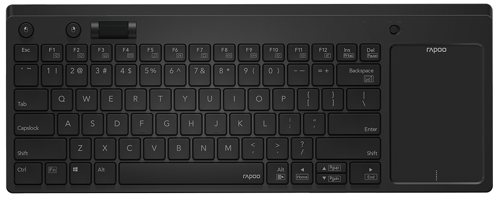 RAPOO K2800 Vezeték nélküli billentyűzet + Touchpad, Magyar kiosztás, fekete (190992)