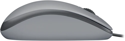 Seitenansicht einer weißen Smartwatch mit grauem Armband.