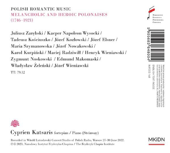 Cover mit Titeln: Polnische romantische Musik, Melancholische und heroische Polonaisen.